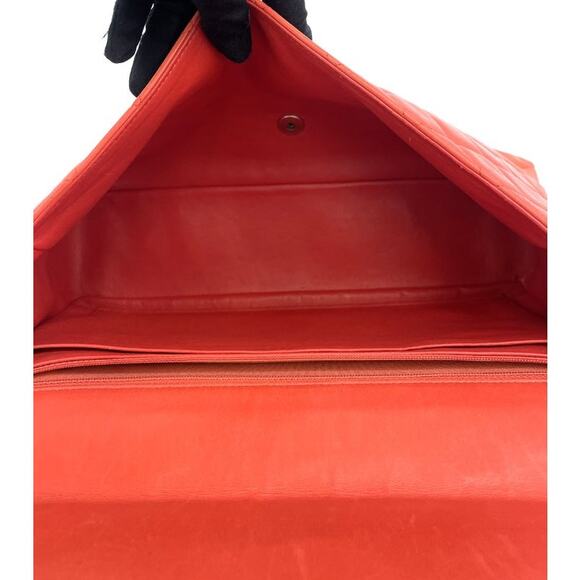 CHANEL Orange One Flap Classic A-A6211 - Picture 7 of 12